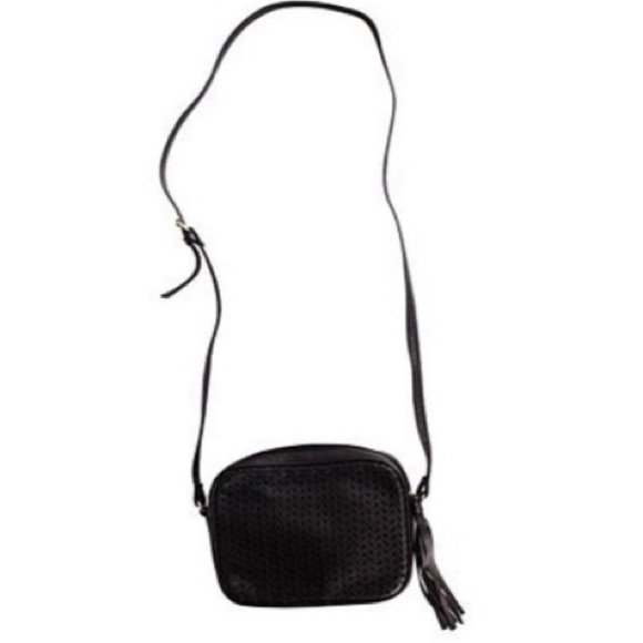 SUMMER & ROSE Delilah Perforated Cross Body Black - Picture 2 of 3